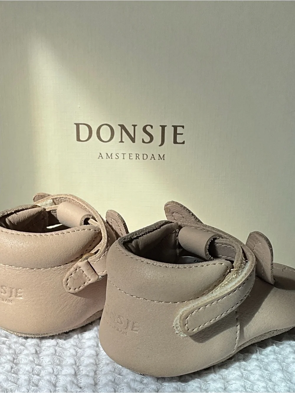 Donsje Blinc Baby Bunny Shoes Pink Powder Metallic Nubuck 6-12 Mon EU 18 US 2.5